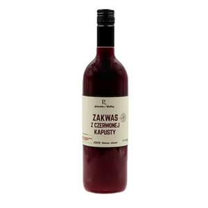 Zakwas z czerwonej kapusty z imbirem i czosnkiem 750 ml