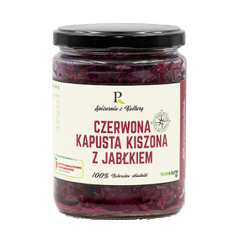 KAPUSTA CZERWONA KISZONA Z JABŁKIEM I KUMINEM