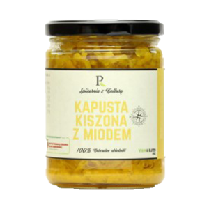 ZŁOTA KAPUSTA KISZONA  Z MIODEM, JABŁKIEM, IMBIREM I KURKUMĄ