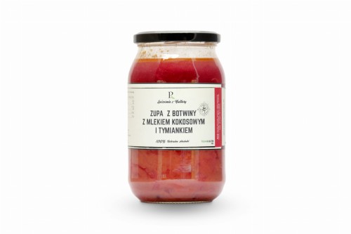 Zupa z botwiny z mlekiem kokosowym i tymiankiem
