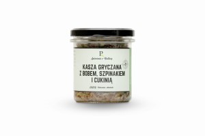 Kasza gryczana z bobem, szpinakiem i cukinią 320 g