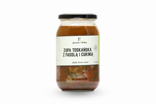 Zupa toskańska z fasolą i cukinią