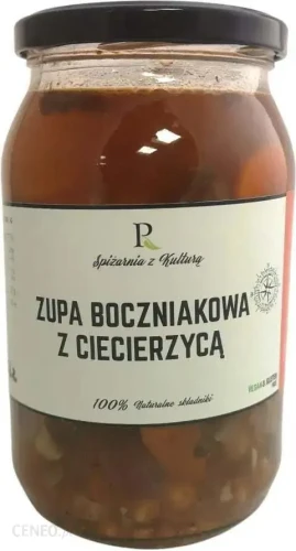 Zupa boczniakowa z ciecierzycą