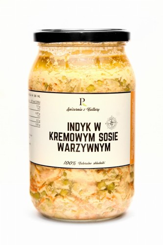 Indyk w sosie kremowym warzywnym